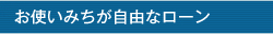 お使いみちが自由なローン